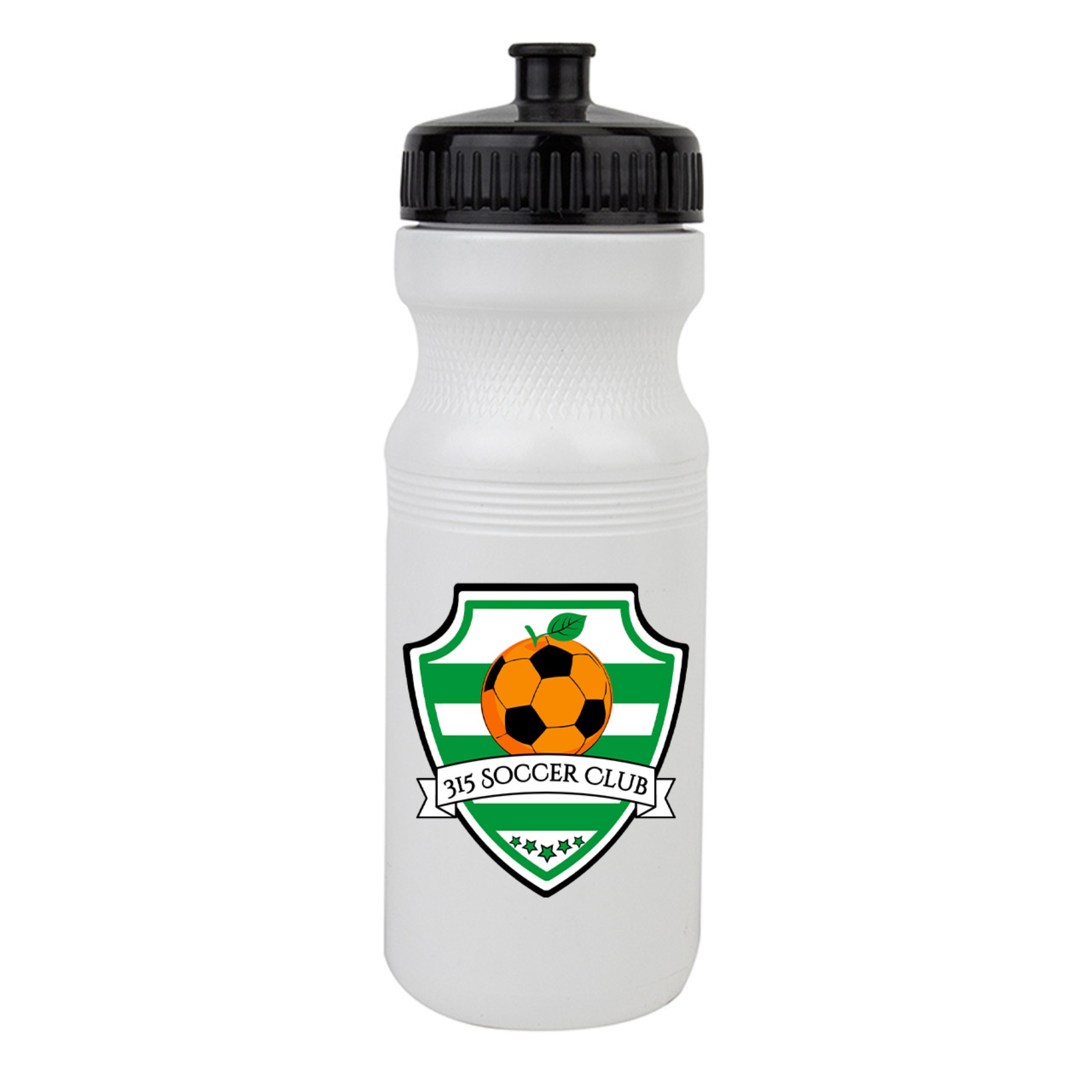 315 Soccer Club Store - 315 soccer club white sports water bottle