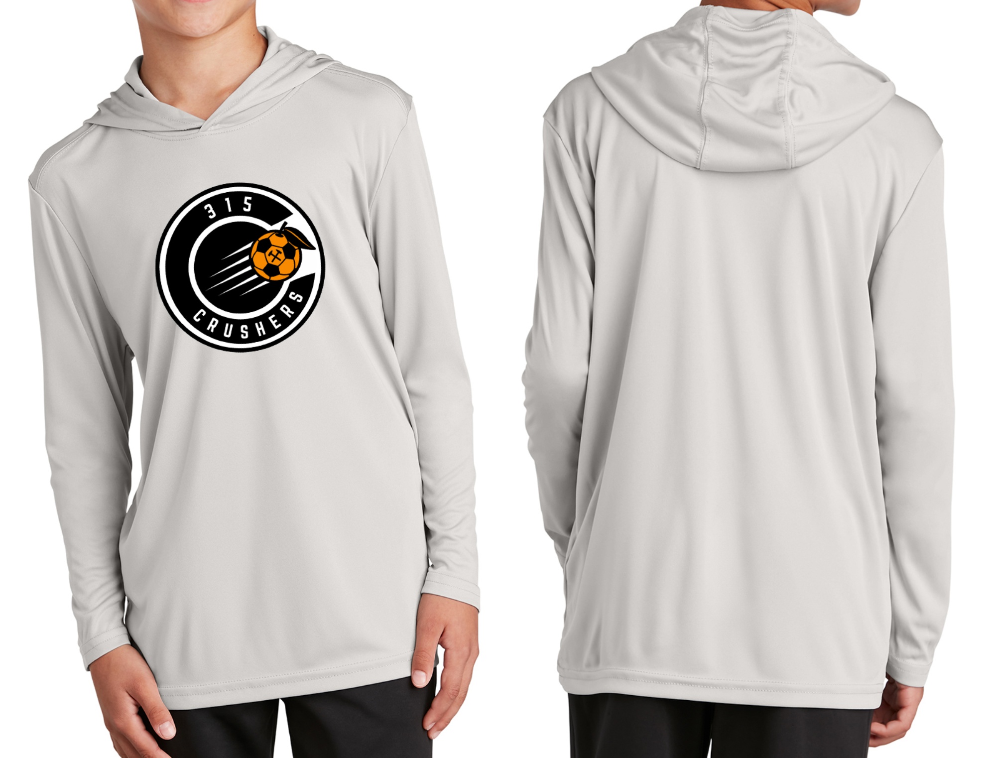 315 Soccer Club Store - kids silver dri fit hoodie